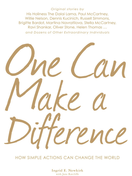 Cover image for One Can Make a Difference